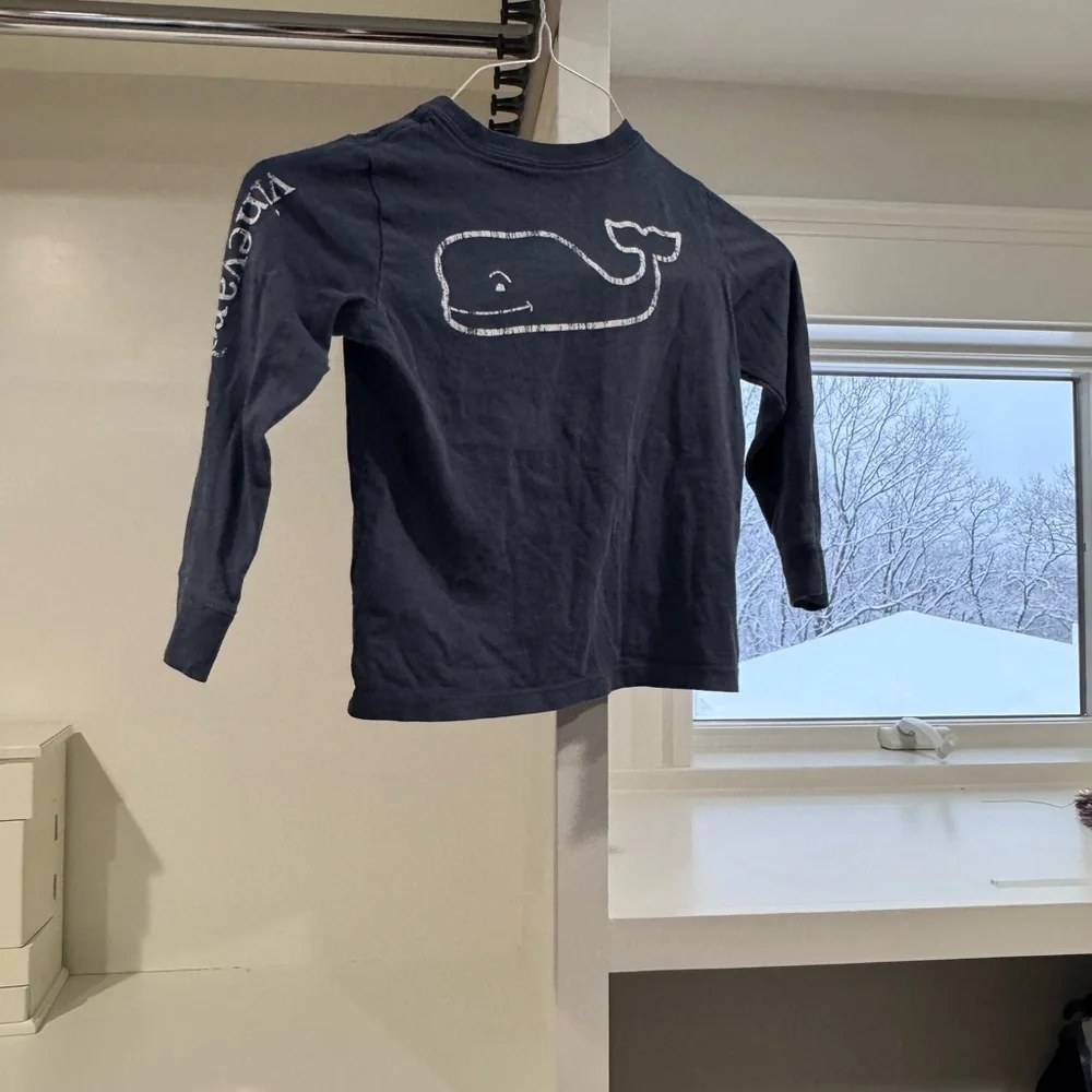 Vineyard Vines Kids Navy Long Sleeve Shirt